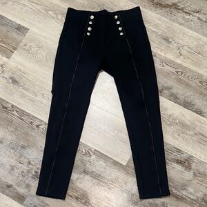 Ci Sono Black Ponte High-Waist Pants